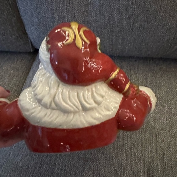 Fitz and Floyd Santa Holiday Platter with Red and Green Accents - Picture 9 of 10